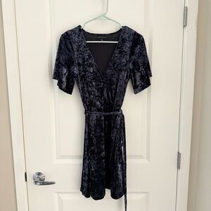 American Eagle Velvet Wrap Dress